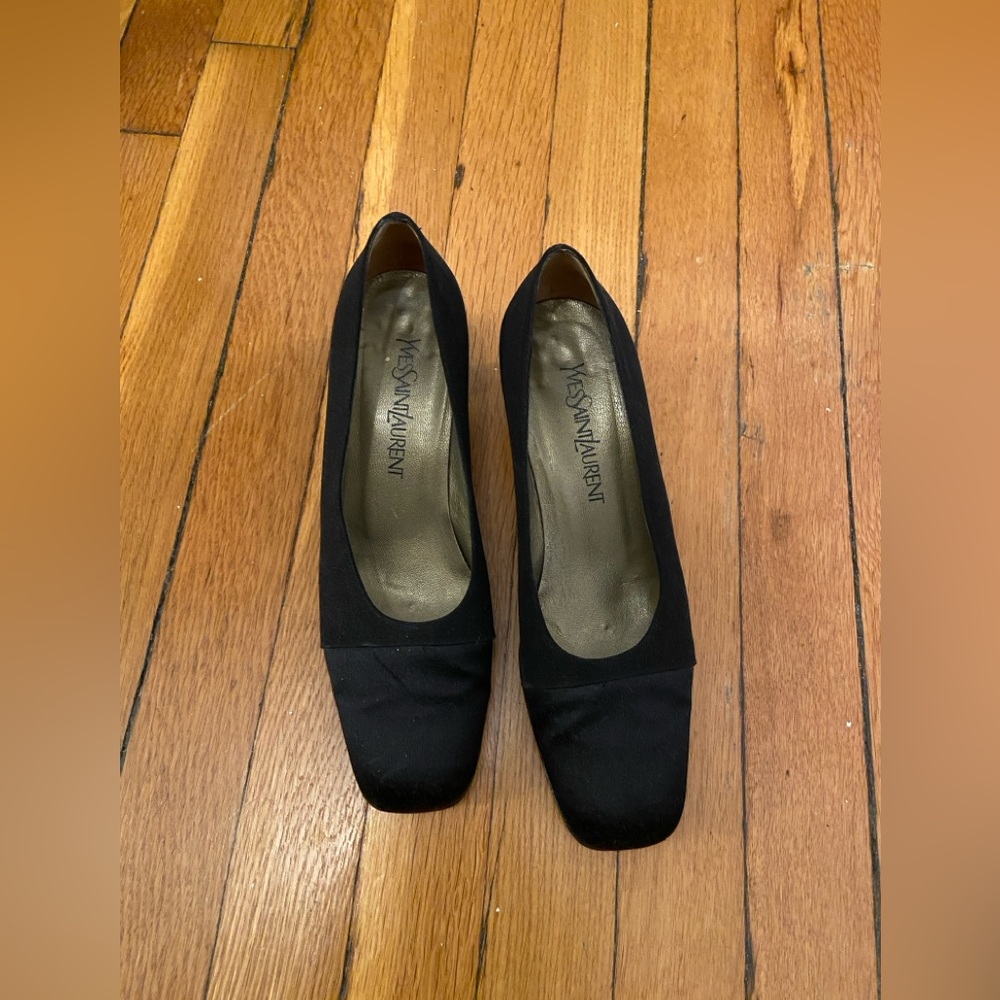 Vintage Yves Saint Laurent Satin Pumps
